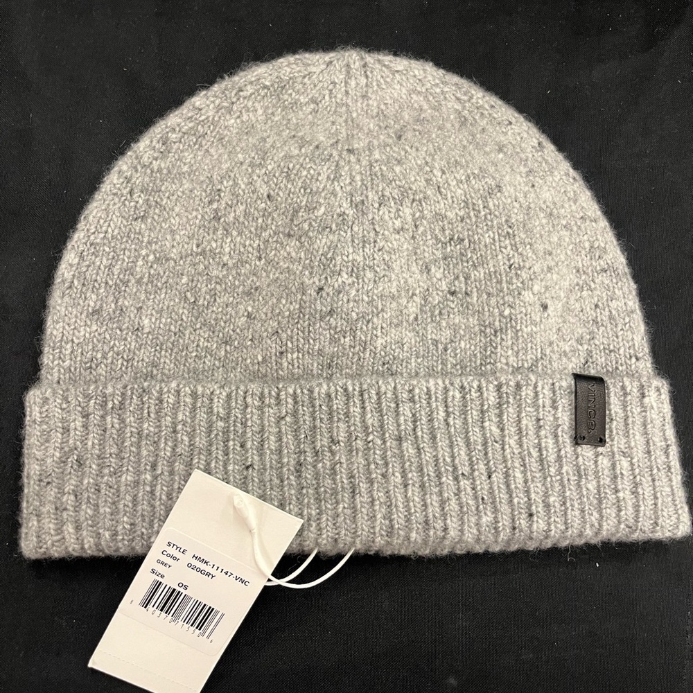 NWT VINCE Cashmere Knit Beanie Hat Gray Grey